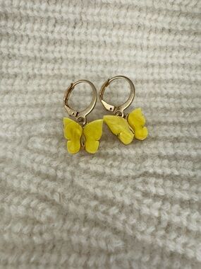 Yellow Butterfly  earrings